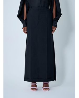 Alexander Wang Tailored Wool-Mohair Maxi Skirt - Blue