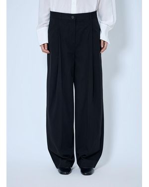 TOTEME Single Pleat Cotton Pants - Blue
