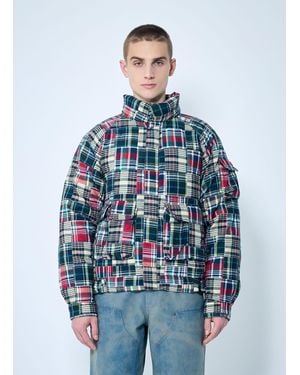 thisisneverthat Patchwork Multi Pocket Down Jacket - Blue