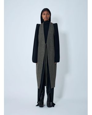 Rick Owens Wool Draped Waistcoat - Blue