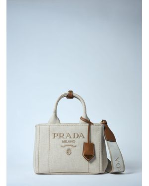 Prada Small Canvas Tote - Blue