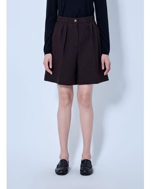 Max Mara Pleated Tailored Shorts - Blue
