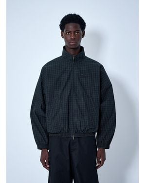 Balenciaga Checked Zip Jacket - Blue