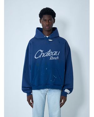 GALLERY DEPT. Distressed Chateau Raunch Hooded Sweatshirt - Blue