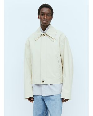 Bottega Veneta Canvas Blouson Jacket - White