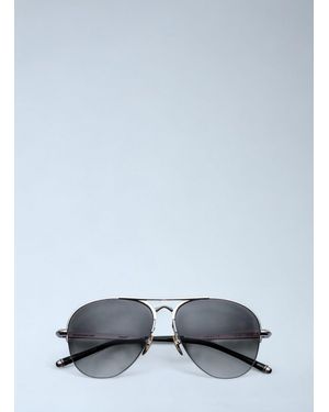 Jacques Marie Mage Amelia Aviator Sunglasses - Metallic