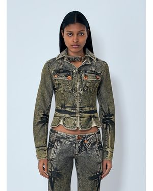Miss Sixty Tie-dye Denim Jacket - Green