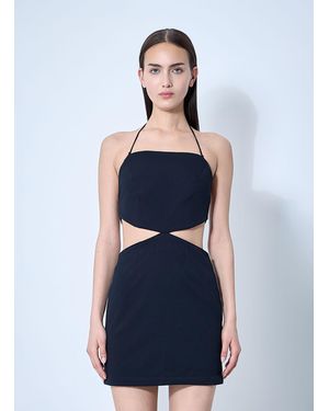 ROKH Cut-out Mini Dress - Blue