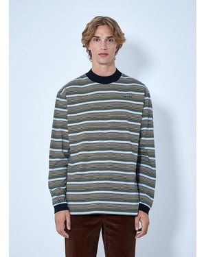 Marni Striped Long Sleeve T-Shirt - Grey