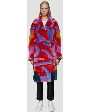 Stella McCartney The Beatles Yellow Submarine Faux Fur Coat In Pink