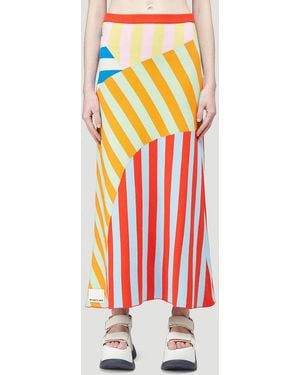 Sunnei Patchwork Knit Skirt - Red
