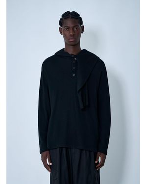 Yohji Yamamoto Hooded Sweater - Blue