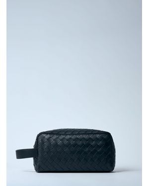 Bottega Veneta Intrecciato Travel Pouch - Blue