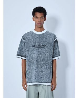 Balenciaga Logo Motif T-shirt - Blue
