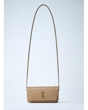 Saint Laurent Gaby Chain Phone Holder - White