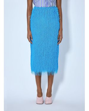 Dries Van Noten Sokna Pencil Midi Skirt - Blue