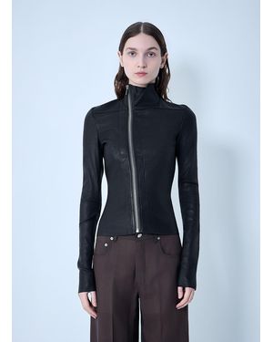 Rick Owens Gary Leather Jacket - Blue