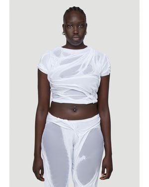 DI PETSA Wet-look T-shirt - White