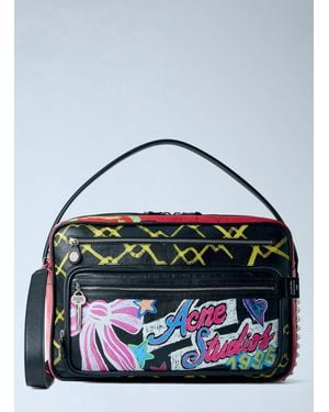 Acne Studios Camero Camera Punk Printed Shoulder Bag - Blue