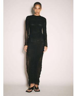 Mugler Ruched Gown - Black