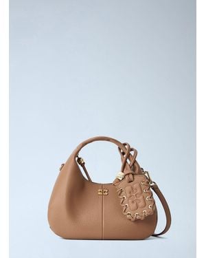 Ganni Hobo Mini Handbag - Blue