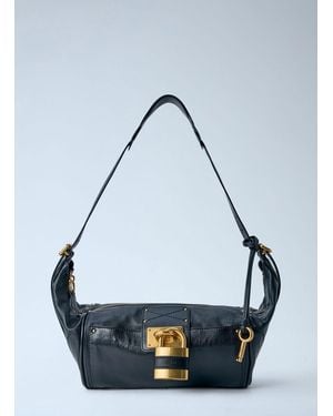 Chloé Paddington Grained Shoulder Bag - Blue