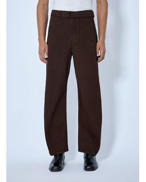 Lemaire Twisted Belted Trousers - Brown