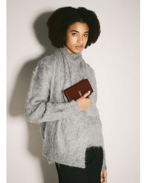 Saint Laurent Cassandre Phone Holder - Grey