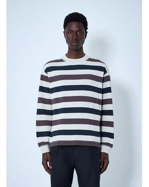 Margaret Howell Striped Crewneck Sweatshirt - Blue