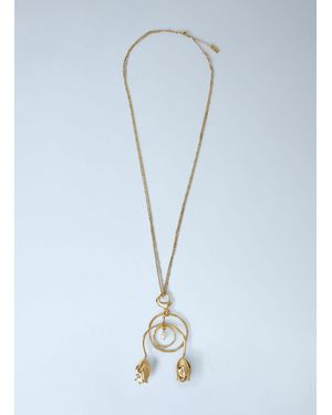 Chloé Tulip Pendant Necklace - Blue