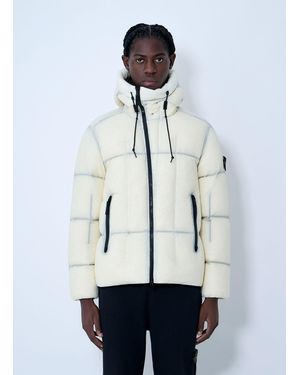 Stone Island Seam Faded Ligh Nylon Canvas Jacket - White