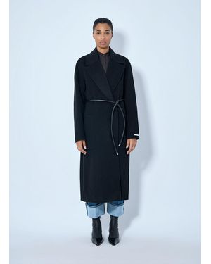 Sportmax Belted Wool Overcoat - Blue