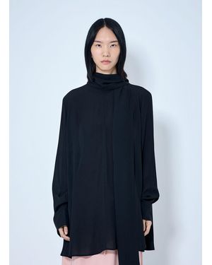 TOTEME Draped Scarf Blouse - Blue