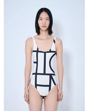 TOTEME Monogram Swimsuit - Blue