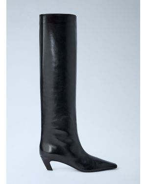 KHAITE Davis Knee-High Boots - Blue