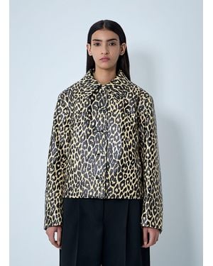 Jil Sander Leopard Print Jacket - Grey