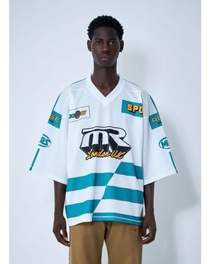 Martine Rose Logo Motif Football Shirt - Blue
