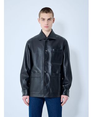 Bottega Veneta Leather Pyjama Shirt - Blue