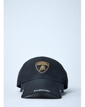 Balenciaga x Lamborghini Logo Motif Baseball Cap - Blue