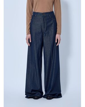 Max Mara Wide-leg Denim Pants - Blue