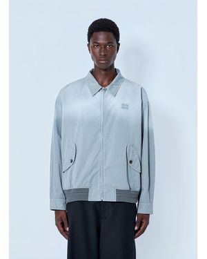 Miu Miu Old Twill Blouson Jacket - Blue