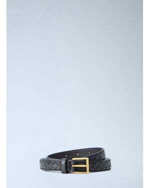 Bottega Veneta Solo Leather Belt - Blue