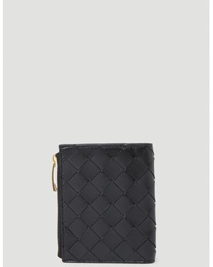 Bottega Veneta Small Intrecciato Wallet - Grey