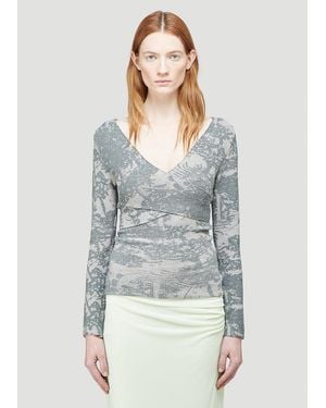 Eckhaus Latta Poison Wrap Top - Gray