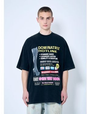 Vetements Dominatrix Hotline Oversized T-Shirt - Blue