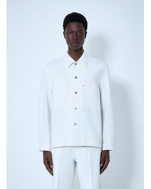 Lemaire Cotton Twill Overshirt - White