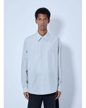 Marni Striped Cotton Poplin Shirt - Blue