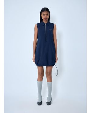 Prada Logo Motif Cargo Dress - Blue