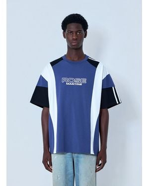 Martine Rose Graphic Panel T-Shirt - Blue