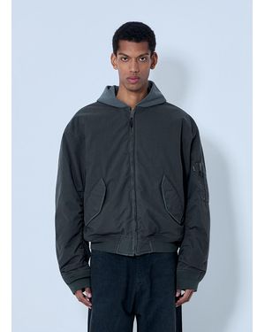 Balenciaga Hooded Bomber Jacket - Blue